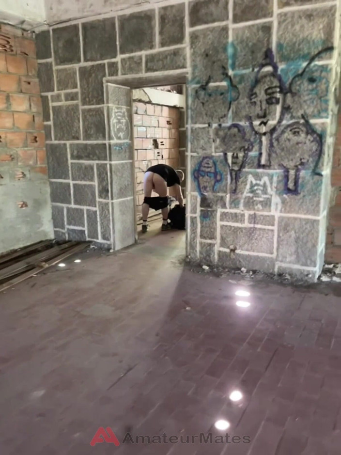 AmateurMates: Amateur Boy Caught Bare Ass in Abandoned Building