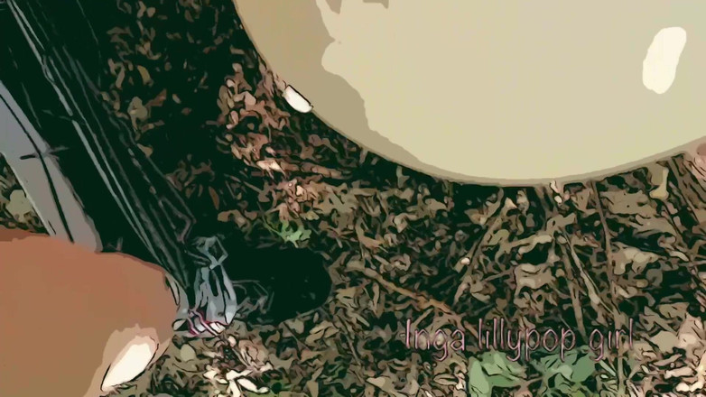 Inga lillypop girl comics: Homem mais velho transa com loira jovem na floresta