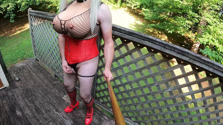 Jon Screcrow: Servizio fotografico di travestito jon scarecrow bts corsetto tette giganti