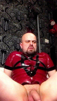 Mistress Fetish Transexual Alekssandra Submissive Rubber Slave Anal Bondage Training! Shemale Fucks His Straight Tight Ass!