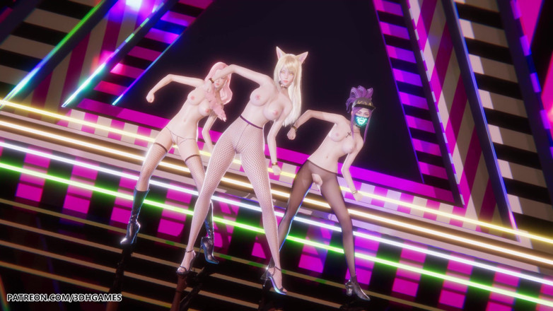 3D-Hentai Games: Mmd Babymonster - Pukul Ahri Evelynn Akali Striptease Seksi League of...