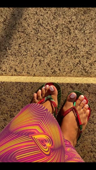 Fresh White Pedicure Available for Customs and Video Chat