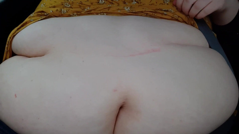 SSBBWLadyBrads: My fat belly in a car