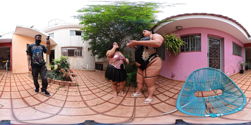 Pamela Panda VR: VR Fată care fumează Pri Melancia și Pamela Panda