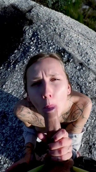Blowjob Reward After Hiking All Day