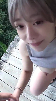 Stream Journey as a Slender Beauty Masters the Thrill of Standing Release Outdoors Part 3