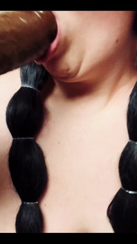 Sucking BBC Dildo