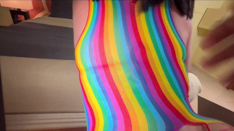 Kate jenn: I Fuck My Roommate Butt in a Colorful Dress