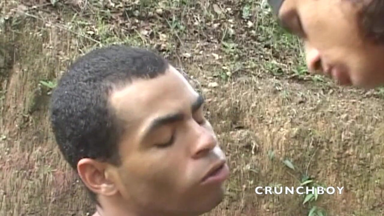 Crunch Boy: Straight military Latino with tattoo fuck his friend in forest...