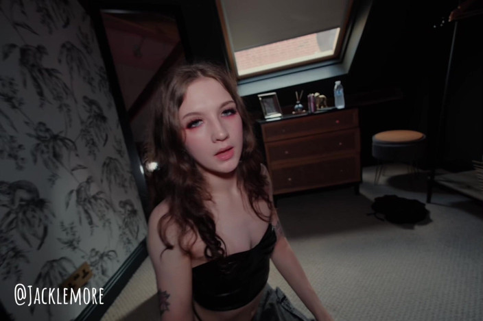 Jacklemore: POV nastolatka Goth GF Bunny ssie & Rail Hard wytryski