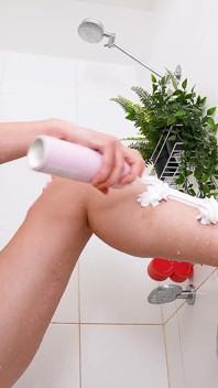 Busty Hairy Amateur Babe Cherrie Takes Shower and Masturbates Till Squirting