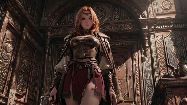 Seraphina Vale: Kırmızı kraliçenin epik yolculuğu! Gotik salondaki soğuk güzellik, ağır zırh...