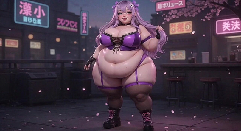Animate golden: Bbw Anime Kote třese obrovským zadem ve fialových tangách