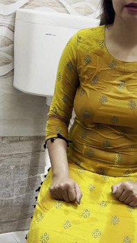 Indian Step Mom Pissing in Washroom Step Son Very Naughty Desi Indian Fucking in Hindi Audio