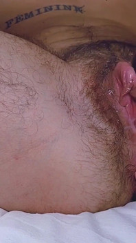 Ftm Slut Makes His Pussy Cream and Cums with Beautiful Dildo