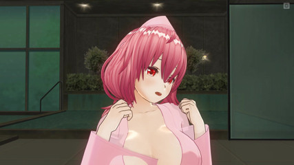 H3DC: 3D HENTAI: Girlfriend in pink robe rides dildo and cums