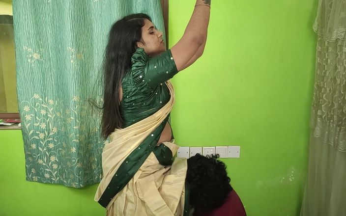 Vaigavarun45: Kerala Half Saree bdsm mão amarrada no teto e de...