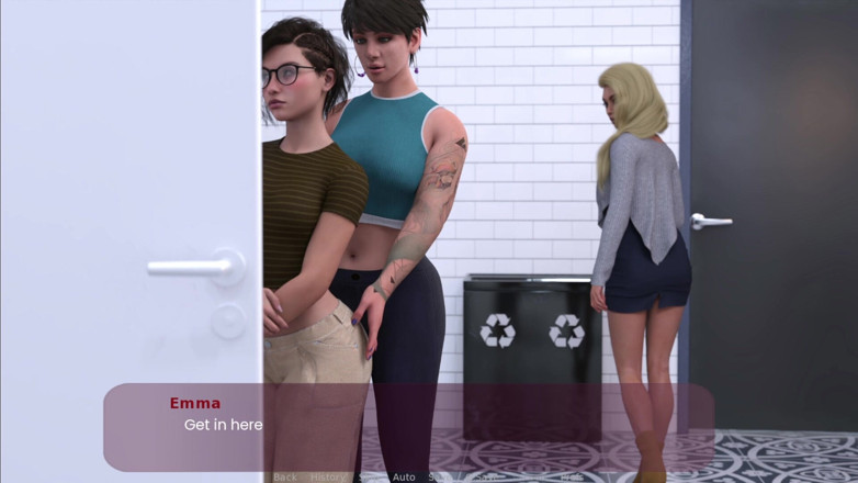 Trans Maaya: Une fille suce Futa Emma dans les toilettes de la...
