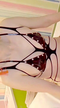 Mayu No59 fitting pakaian renang, menjilat dubur, orgasme bermata putih, makan air mani, tindikan puting, pancutan mani, orgasme sawan