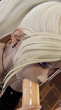 Blowjob vampire untuk animasi 3d zakar besar dengan pancutan mani sudut pandangan pertama