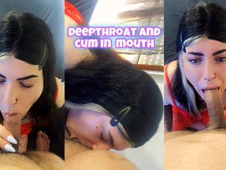 Emma Ink: Blowjob Queen Does Deepthroat and Receives Milk in Her Mouth