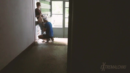 Extremalchiki: Dorm entrance twinks sex