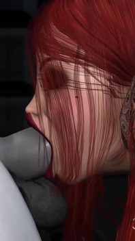 Sexy college girl slave gets fucked hard in her ass by sci-fi dickgirl in the lab