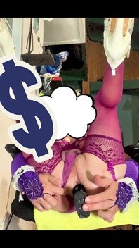 Sexy Anal Dildo Shemale Panties by the Side Riding Anal Dildo