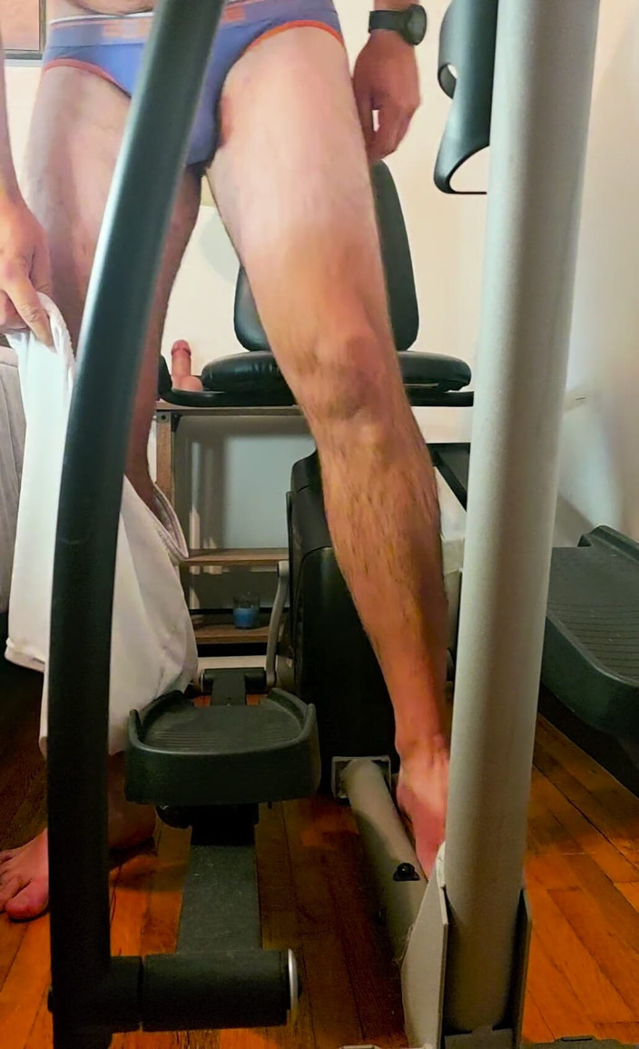 Beary Jax: Beary Ride the Exercise Bike Until He Cums