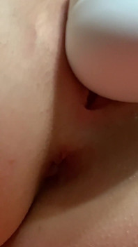 A Young Brunette Masturbates and Cums From a Toy, Female Orgasm