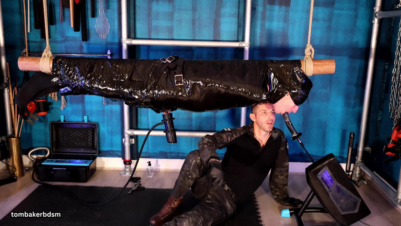TomBakerBDSM: Suspended, Milked and Throat Fucked in Bondage 4K