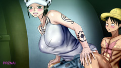 PRZNAI: Franky x robin,hukum x nami,luffy xlaw(wanita) (one piece)