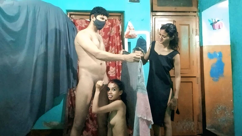 Horrny-Archana: Desi Village College Friends Threesome Fuck in Oyo Xxxx, Indian...