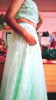 Gay Crossdresser India Berasa Miang Dalam Blue Lehanga