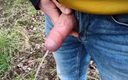 Kinky guy: Someone Can See Me! Cum and Pee Outdoors