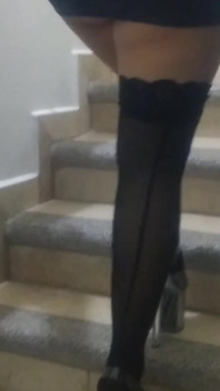 Roztomilé černé punčochy