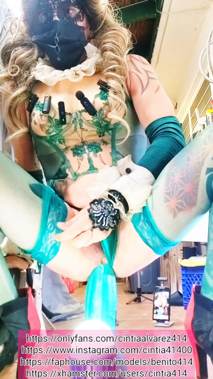 Benito414: Riding a Huge Dildo with Creamy Anal Orgasm