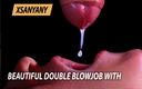 XSanyAny and ShinyLaska: Asmr ile güzel çifte oral seks
