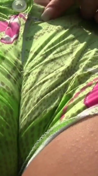 Poolside slut masturbates her ass and pussy with big dildos until orgasm