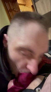 Men in Suit Suck Big Dick by Leather Biker in Motogear