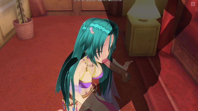 H3DC: 3d hentai chica con cabello azul toca su coño y...