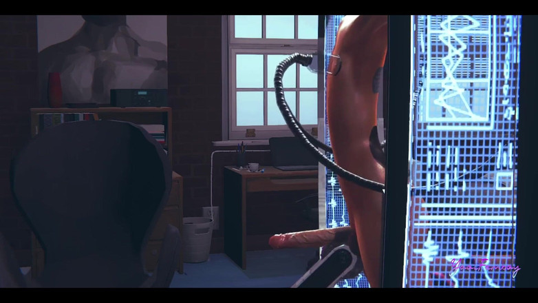 Yaoitube: Yaoi Femboy 3D - Ash in a Sex Machine - Japonês asiático Manga...