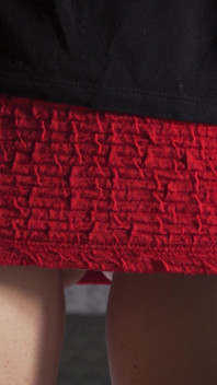 Under skirt white panties flashing from the front