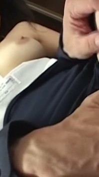 Brunette Asian Teen Sucks Cock Passionately on Floor