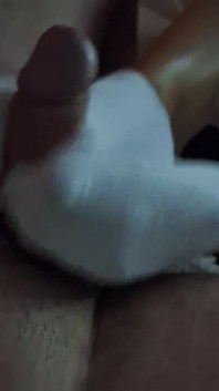 White Ankle Socks Footjob
