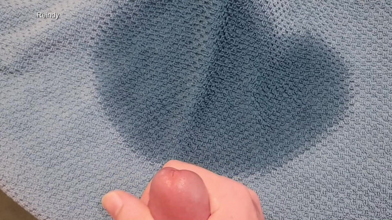 Reindy: Up Close and Slow-mo, Solo Piss and Cum From 3 Angles