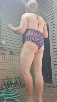 My New Purple Leopard Bathing Suit!