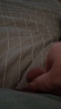 Lie Down on My Bed and Play with Cock