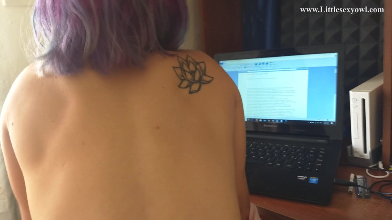 Littlesexyowl: Як не дозволити моєму вітчиму працювати, він покарав мене смачним трахом