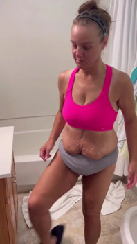 Me undressing after working out and spreading my ass